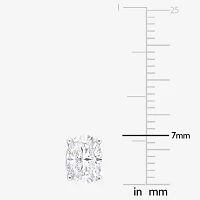 Lab Created White Moissanite Sterling Silver 7mm Stud Earrings