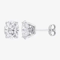 4 CT. T.W. Lab Created White Moissanite Sterling Silver 9mm Stud Earrings