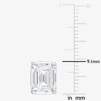 Lab Created White Moissanite Sterling Silver 9.1mm Stud Earrings