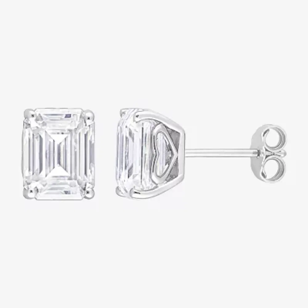 CT. T.W. Lab Created White Moissanite Sterling Silver 9.1mm Stud Earrings