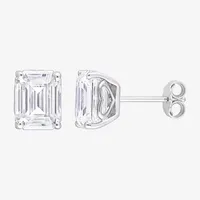 Lab Created White Moissanite Sterling Silver 9.1mm Stud Earrings