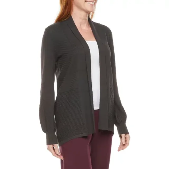 Liz Claiborne Womens Long Sleeve Open Front Cardigan