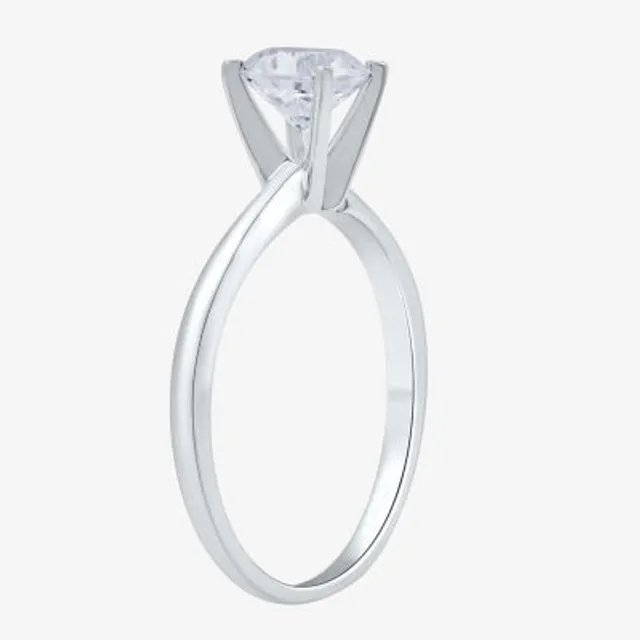 Solitaire Ring (G-H / Si1-Si2) Womens 2 CT. T.W. Lab Grown White Diamond  14K Gold Round Solitaire Engagement Ring - JCPenney