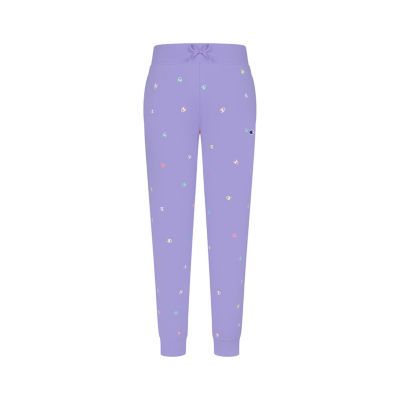 Champion Big Girls Mid Rise Tapered Fleece Jogger Pant