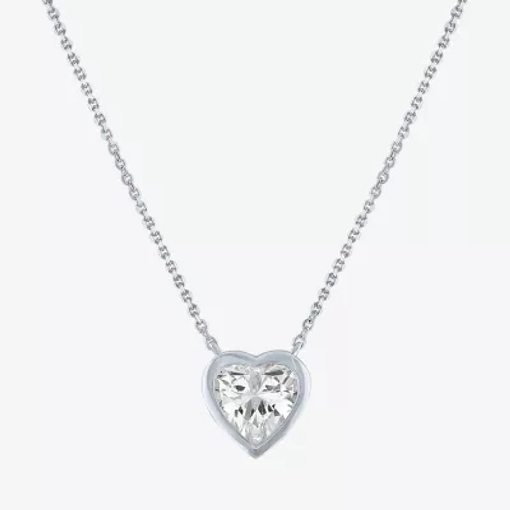 Diamond Addiction (G-H / Si2-I1) Womens 1 CT. T.W. Lab Grown White Diamond 14K Gold Heart Pendant Necklace