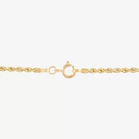 14K Gold 7 Inch Hollow Rope Cross Link Bracelet