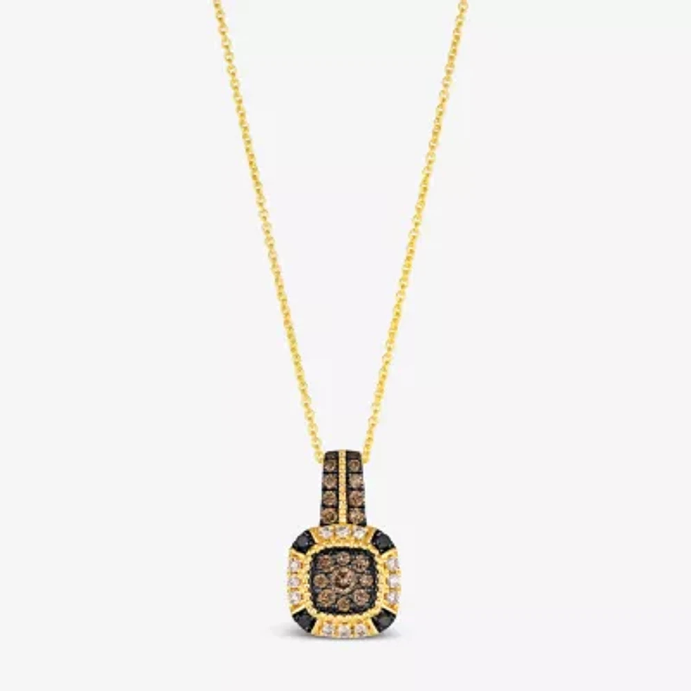 Le Vian® Pendant featuring 1/4 CT. Chocolate Diamonds® 1/20 CT. Blackberry Diamonds®1/10 CT. Nude Diamonds™ set in 14K Honey Gold™
