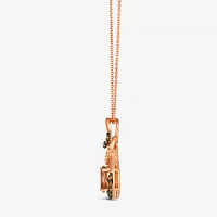 Le Vian® Pendant featuring 7/8 CT. Peach Morganite™ 1/4 CT. Chocolate Diamonds® 1/20 CT. Nude Diamonds™ set in 14K Strawberry Gold®