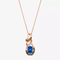 Le Vian® Pendant featuring 1 CT. Blueberry Tanzanite® 1/4 CT. Chocolate Diamonds® 1/20 CT. Nude Diamonds™ set in 14K Strawberry Gold®