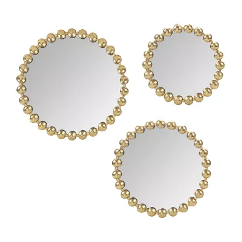 Madison Park Signature Marlowe Gold Round Wall Mirror