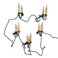 Kurt Adler Ul 15-Light White Triple Candle Extended String Lights