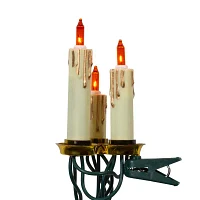 Kurt Adler Ul 15-Light White Triple Candle Extended String Lights