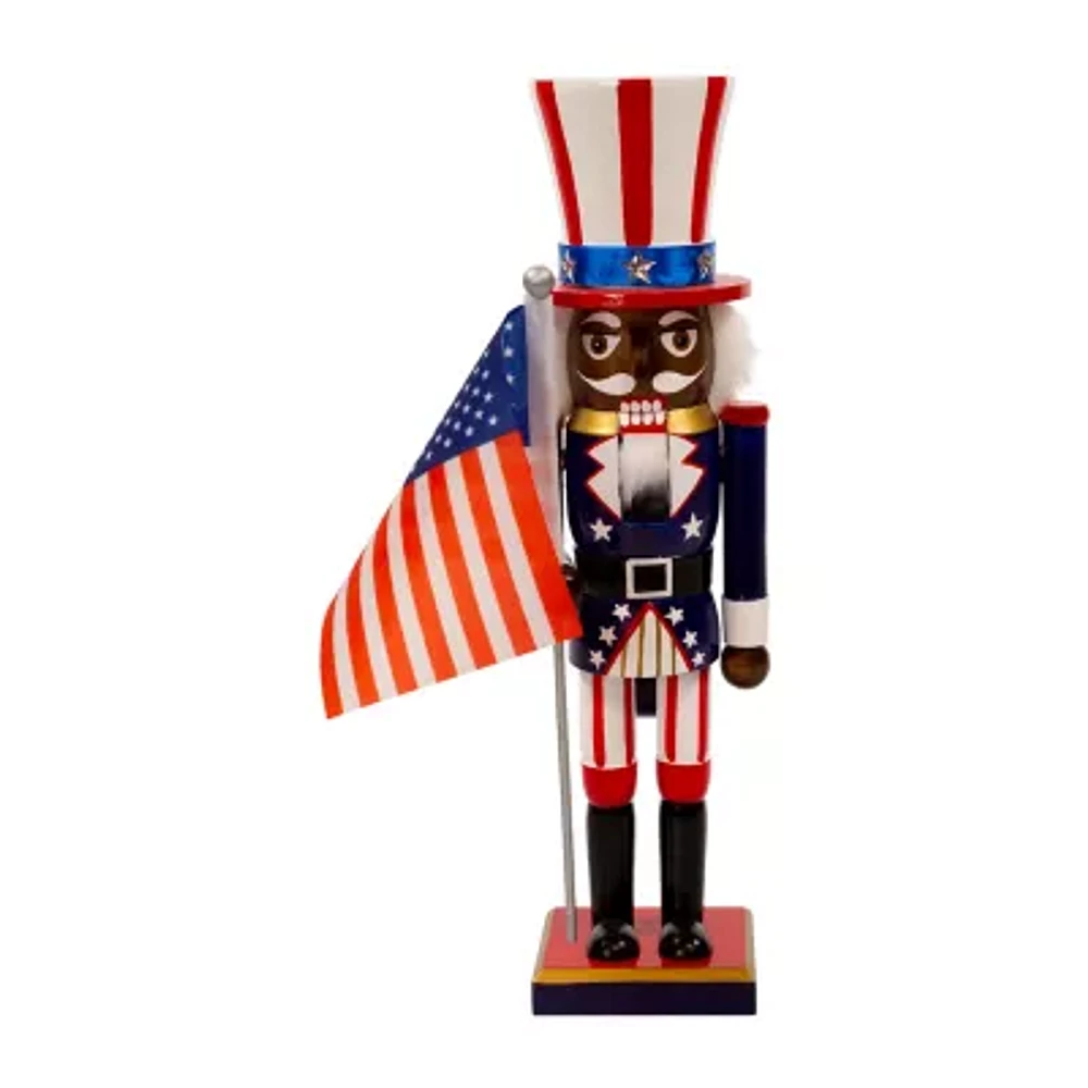 Kurt Adler 15" Patriotic African American Christmas Nutcracker