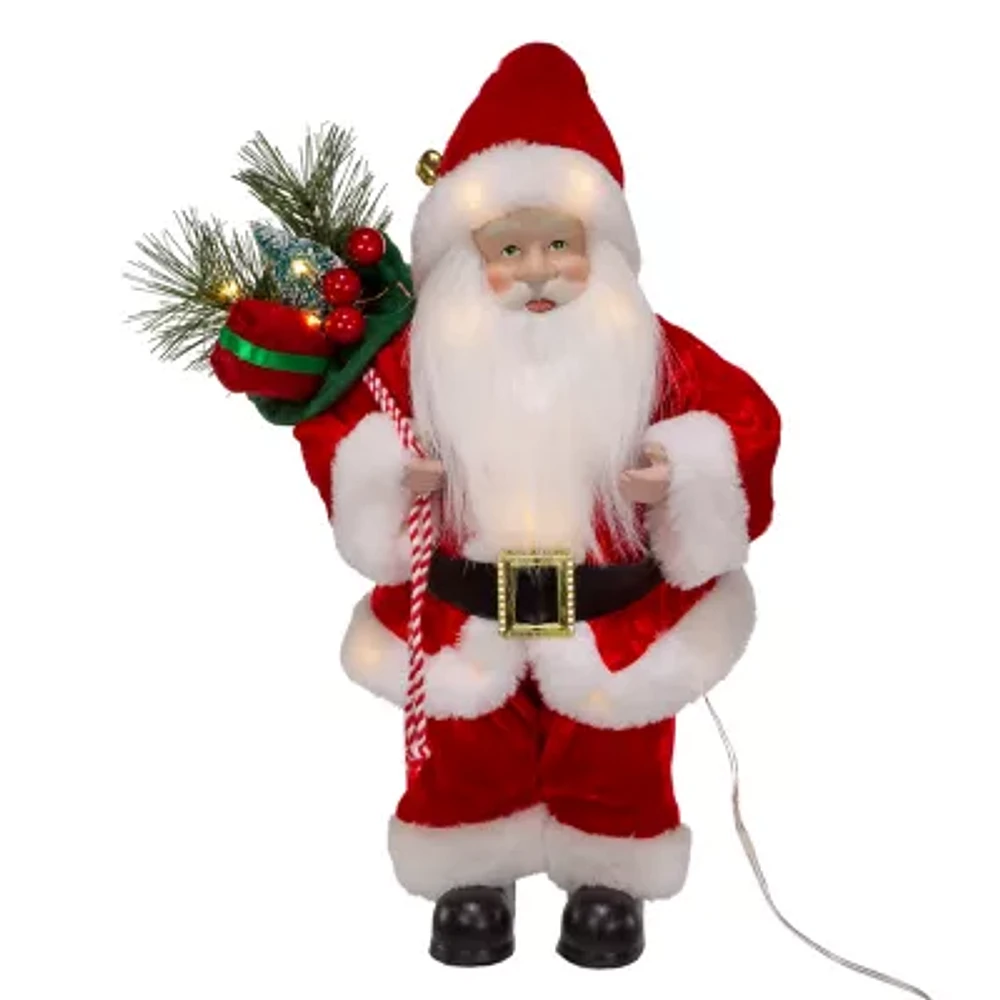 Kurt Adler 12in Battery-Operated Led Lighted Santa Figurine