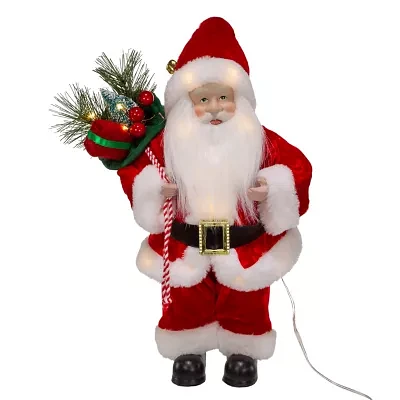 Kurt Adler 12in Battery-Operated Led Lighted Santa Figurine