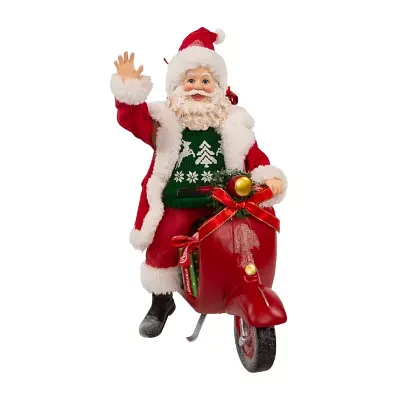 Kurt Adler 10-Inch Fabriché On Scooter Santa Figurine