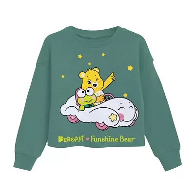 Little & Big Girls Fleece Crew Neck Long Sleeve Hello Kitty Pullover Sweater