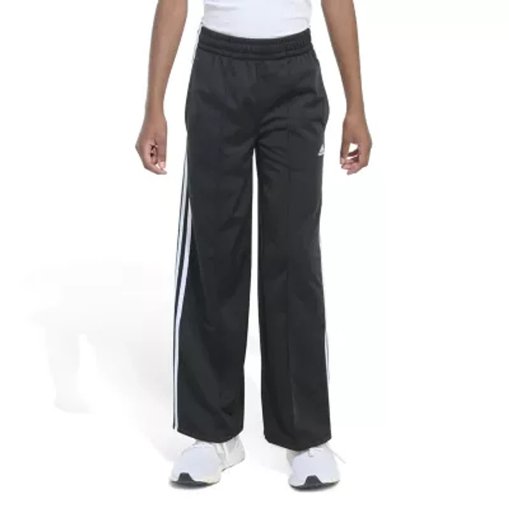 adidas Big Girls Mid Rise Wide Leg Track Pant