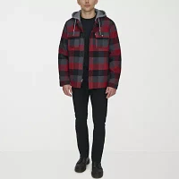 Levi's® Men's Sherpa Lined Hooded Plaid Shirt Jacket