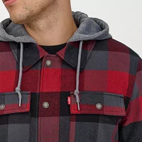 Levi's® Men's Sherpa Lined Hooded Plaid Shirt Jacket