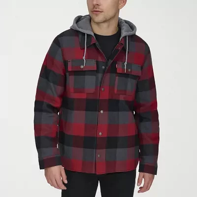 Levi's® Men's Sherpa Lined Hooded Plaid Shirt Jacket