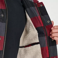 Levi's® Men's Sherpa Lined Hooded Plaid Shirt Jacket
