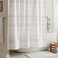 Town And Country Solana Stripe Grey Shower Curtain