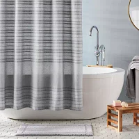 Town And Country Sophia Stripe Charcoal Shower Curtain