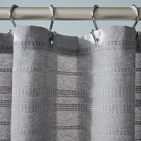 Town And Country Sophia Stripe Charcoal Shower Curtain