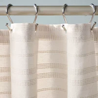 Town And Country Sophia Stripe Tan Shower Curtain