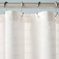 Town And Country Sophia Stripe White Shower Curtains