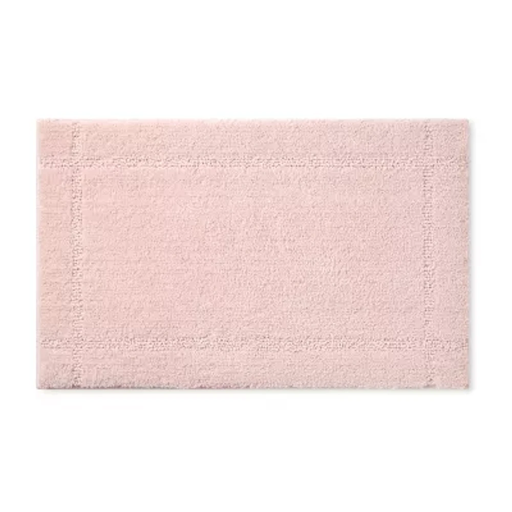 Town And Country Border Blush Bath Mat