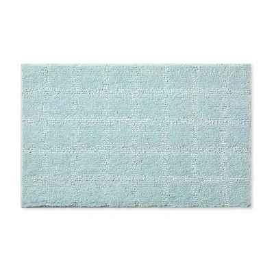 Town And Country Windowpane Aqua Bath Mat