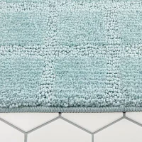 Town And Country Windowpane Aqua Bath Mat