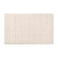 Town And Country Windowpane Beige Bath Mat