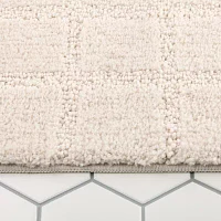 Town And Country Windowpane Beige Bath Mat