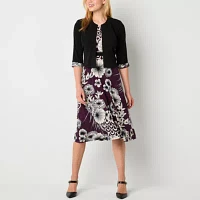 Studio 1 Womens Floral Jacket Dress