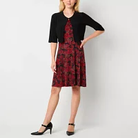 Perceptions Womens Paisley Jacket Dress