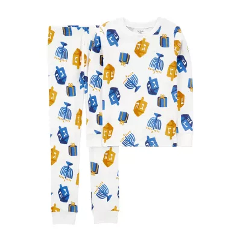 Carter's Hanukkah Little & Big Unisex 2-pc. Pant Pajama Set