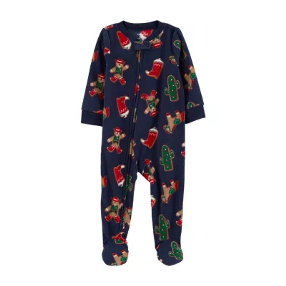 Carter's Toddler Unisex Crew Neck Fleece Long Sleeve Footed Pajamas