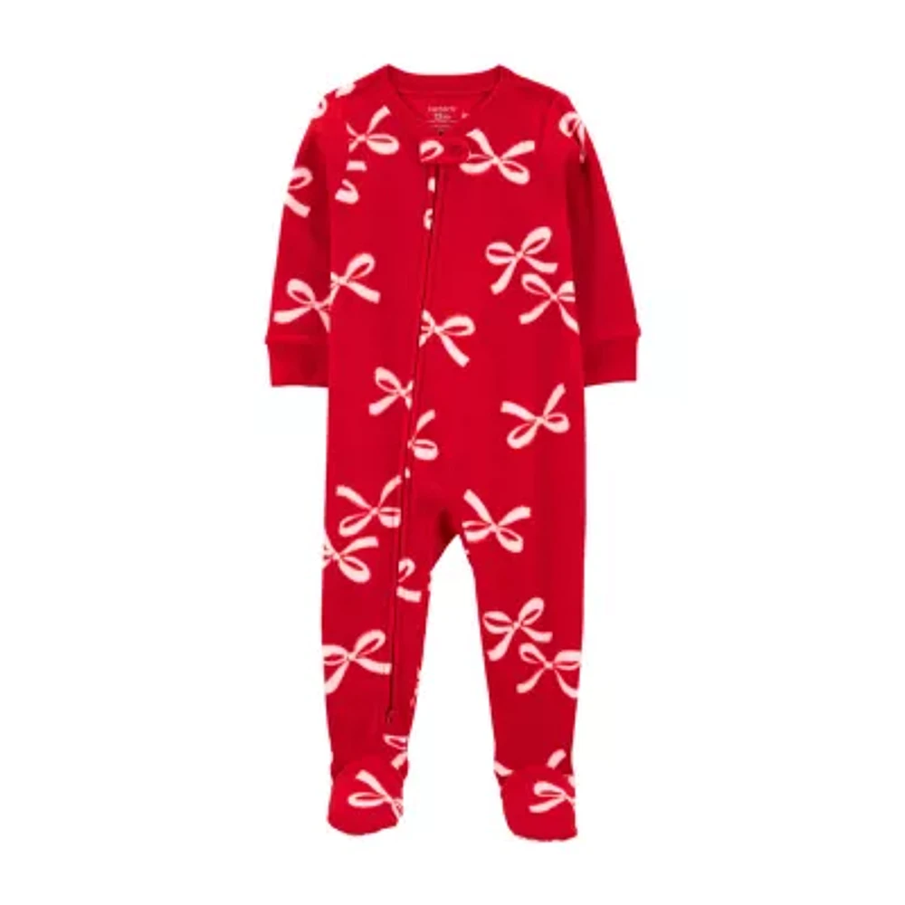 Carter's Toddler Girls Fleece Long Sleeve Footed Pajamas