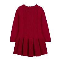 Carter's Toddler Girls Sweater Long Sleeve Fitted A-Line Dress