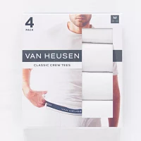 Van Heusen Mens 4 Pack Short Sleeve Crew Neck T-Shirt