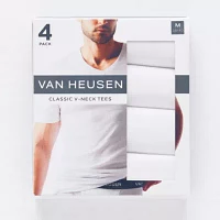 Van Heusen Mens 4 Pack Short Sleeve V Neck T-Shirt