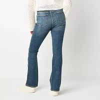 Arizona-Juniors Womens Mid Rise Bootcut Jean