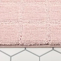 Town And Country Windowpane Blush Bath Mat