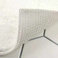 Town And Country Windowpane White Bath Rug