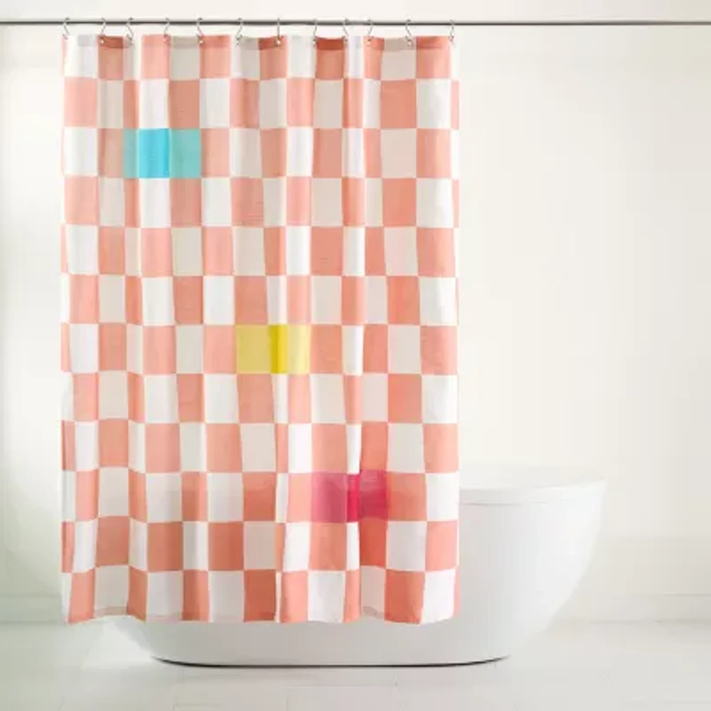 Town And Country Betty Peach Shower Curtain