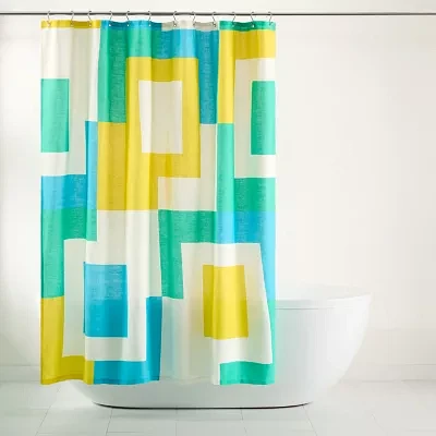 Town And Country Lucy Yellow Shower Curtain