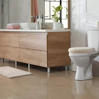 Town And Country Beige Toilet Lid Cover